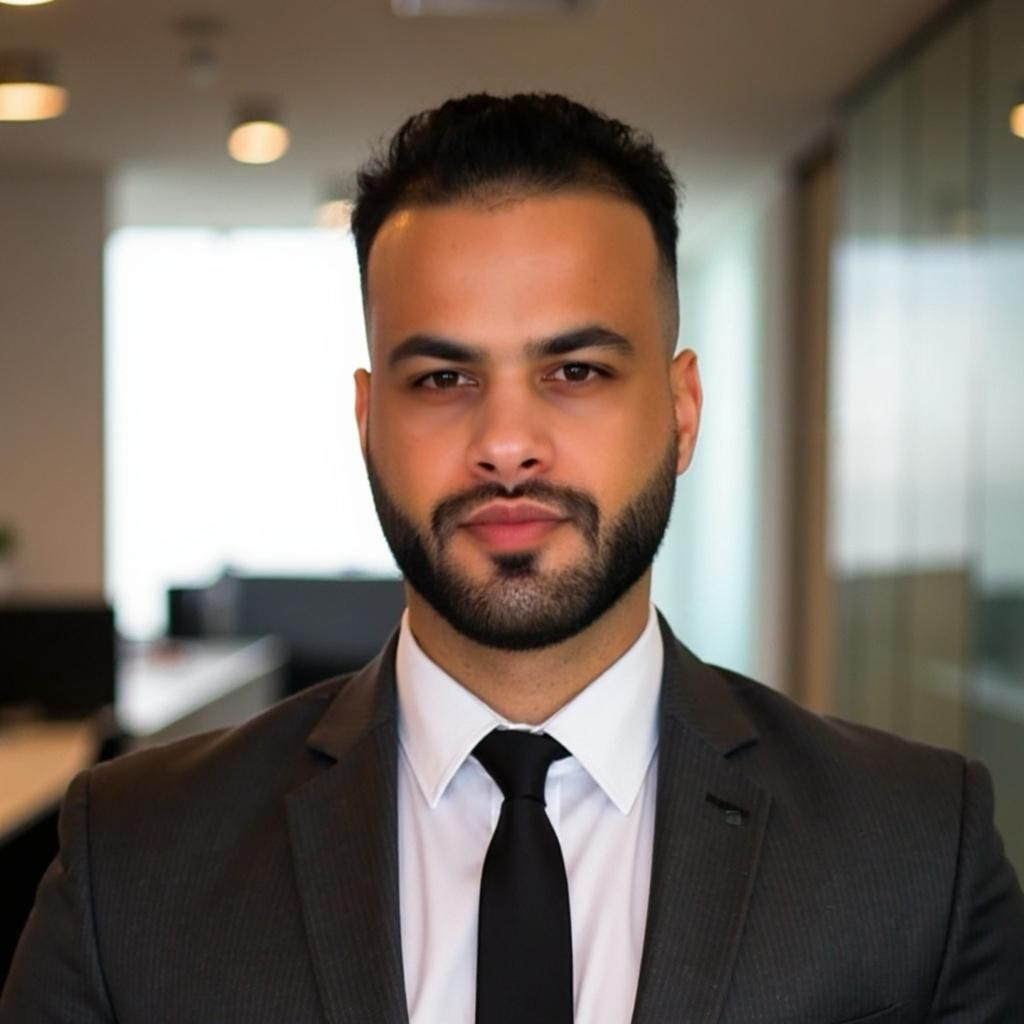 Fahad Zar, photographed against a plain background, head and shoulders