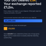 Crypto trading bot taxes: gross proceeds reported versus actual gain