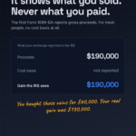 Form 1099-DA showing gross proceeds with no cost basis