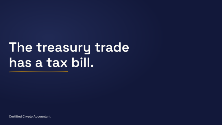 cover bitcoin treasury company tax