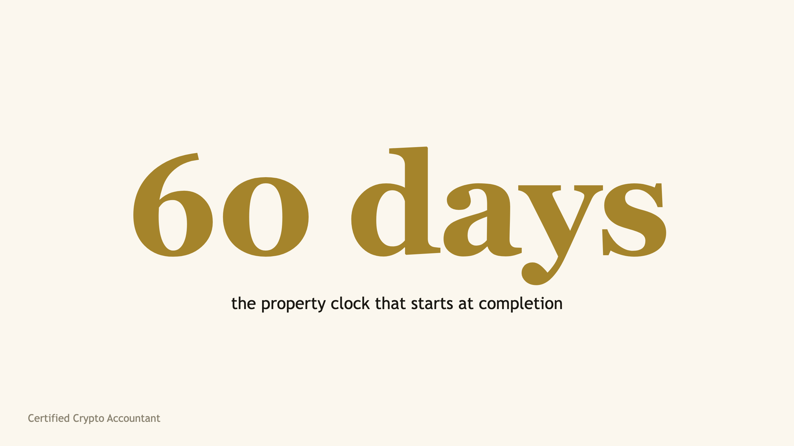 The words 60 days in large serif type, the reporting deadline for capital gains tax on UK residential property
