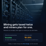 Crypto mining rewards are taxed as income on receipt and capital gains on disposal