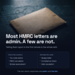 Which HMRC letters are routine admin and which need attention this week