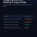 Whether wrapping or bridging crypto counts as a taxable disposal