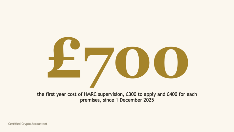 The figure £700 in large serif type, the first year cost of registering one premises with HMRC for anti money laundering supervision