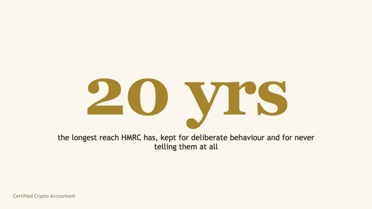 The words 20 yrs in large serif type, the longest assessment time limit in the Taxes Management Act 1970