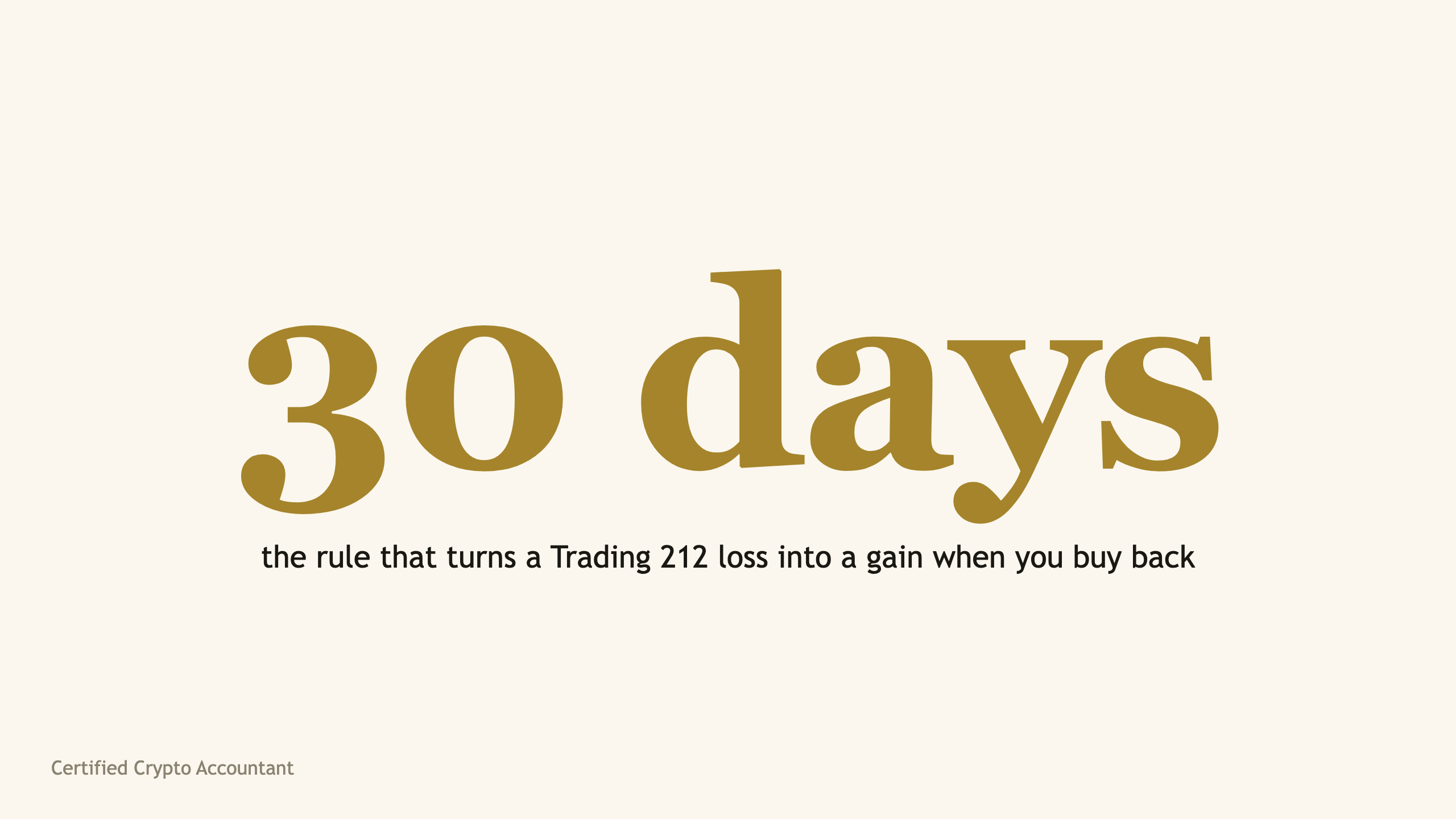 The words 30 days in large serif type, the share matching window HMRC applies to Trading 212 trades